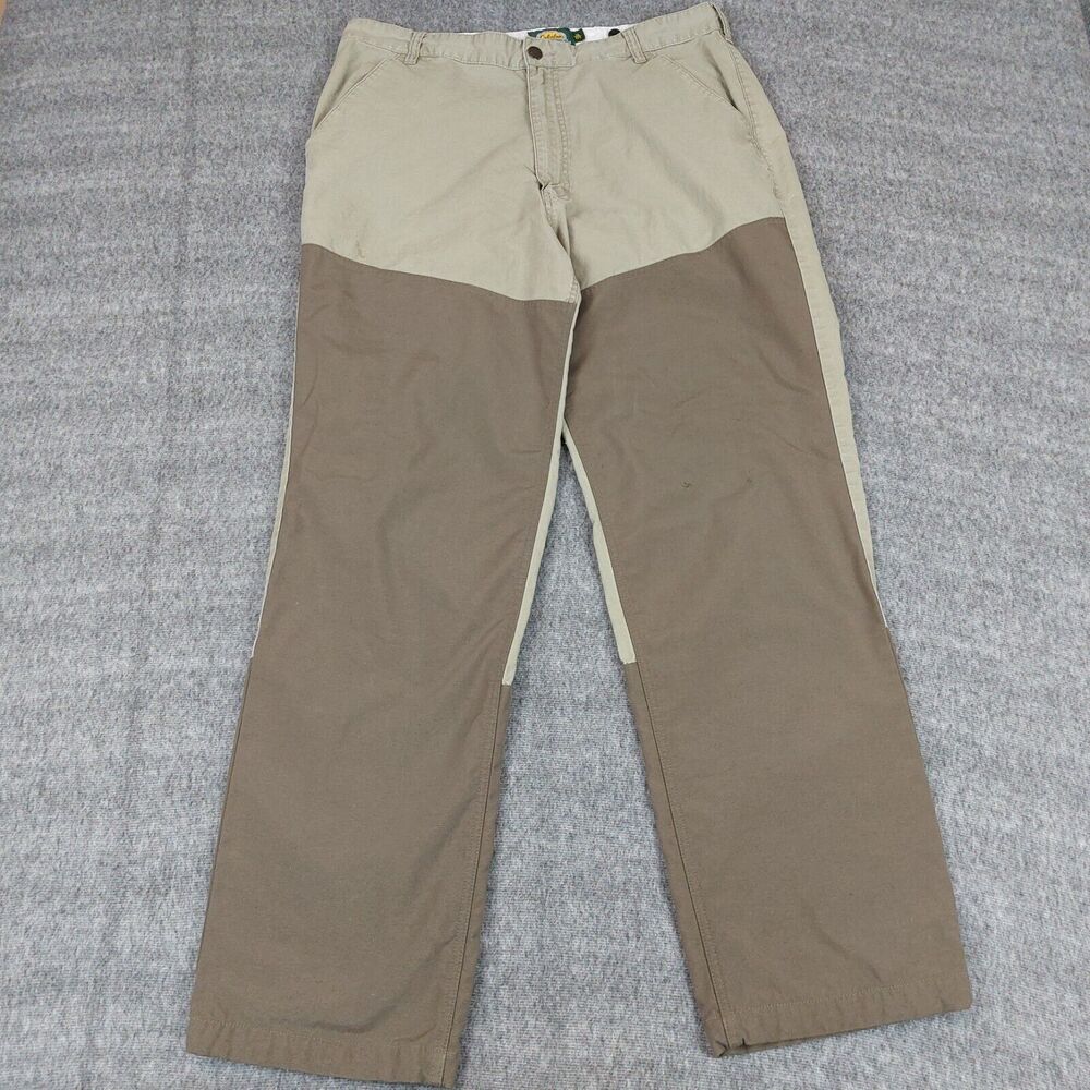 Cabelas Brush Pants Mens 36 Reg (35x31) Tan Double Knee Hunting Briars